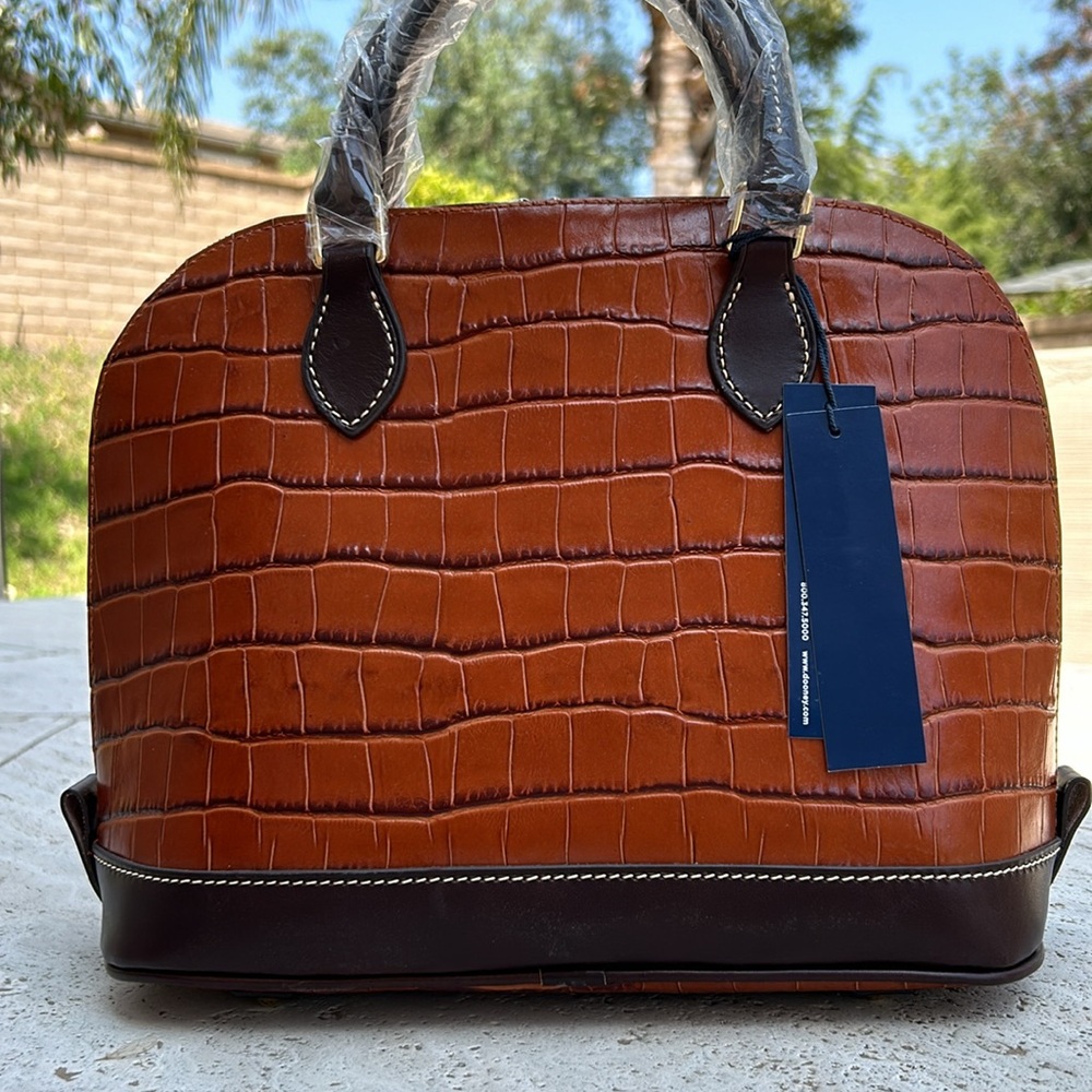 ✨NEW✨Dooney & Bourke OAKDALE ZIP ZIP Satchel - COGNAC - Picture 10 of 16
